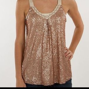 Buckle Jolt copper sequin top size small
