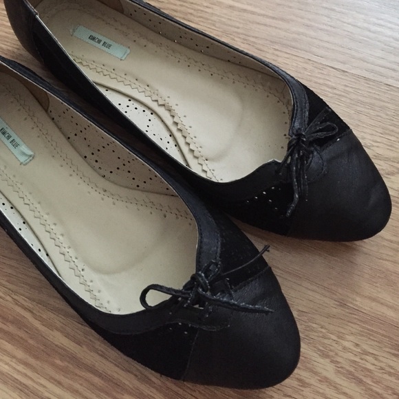 Leather upper pointed flats - black - Picture 3 of 4