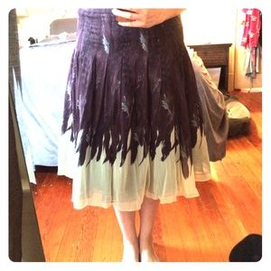 Feather Circle Skirt with Crinoline