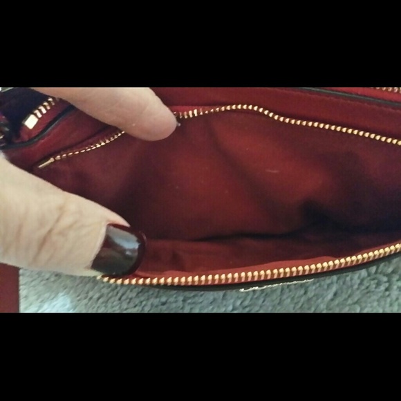 Coach Smooth Leather Double Zip Wallet Red Currant - Picture 2 of 4