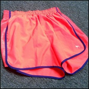 PINK Victoria's Secret highlighter pink gym shorts