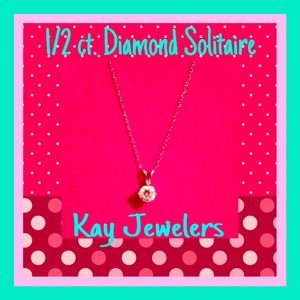 KAY JEWELERS 99.99CT WT 14KT WG DIAMOND💎SOLITAIRE