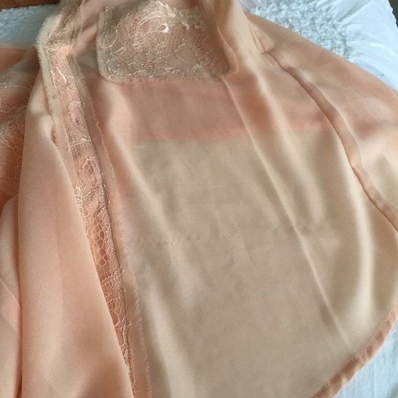 Pretty Apricot Chiffon Top - Picture 4 of 4