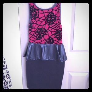 Peplum lace dress
