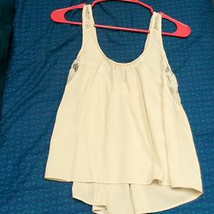 KIMCHI BLUE muted light pink lacy tank top