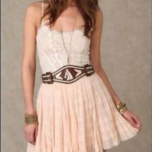 Free people leather Trojan horse waist belt.