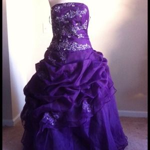 Prom ballgown dress purple