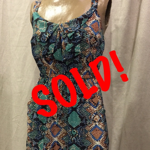 Super CUTE!! Snake skin print dress S
