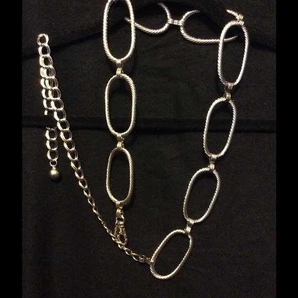 Silver Metal Chain Belt
