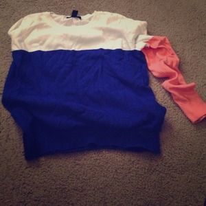F21 color block sweater