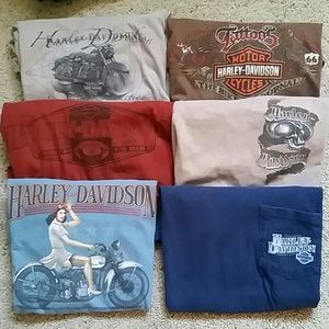 Mixed lot of harley t-shirts