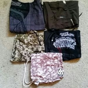 6 total Mens board shorts O'Neill, volcom, matix