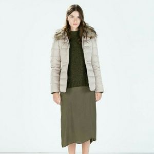 ZARA fur puffer