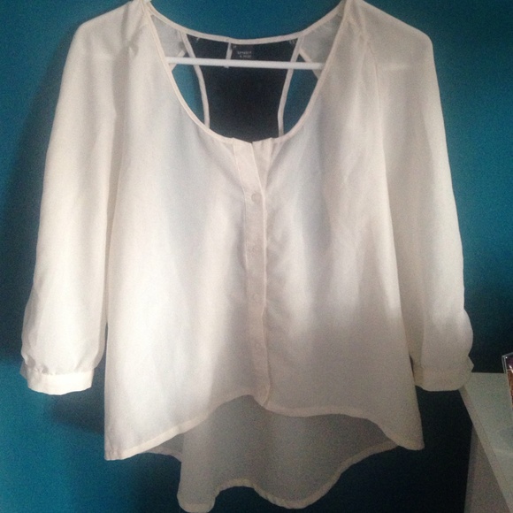 Urban Outfitters high-low shirt with cutout back