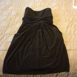 Strapless little black dress