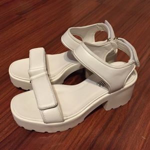 NWOT white sandals