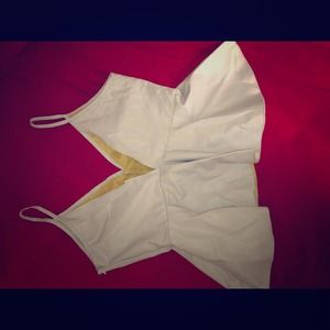 Faux Leather Peplum Top