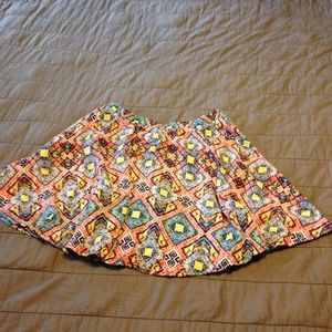High waisted mini skirt