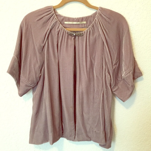 Anthro grey velvet jacket