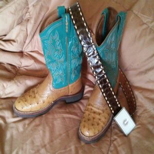 Ostrich cowgirl  boots