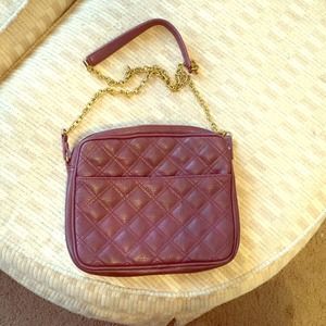 Burgundy across body purse