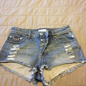 High waisted cut offs