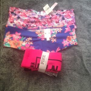 VS pink panty & sock bundle