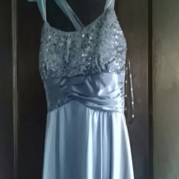 Beautiful steel blue dress worn once negotiable