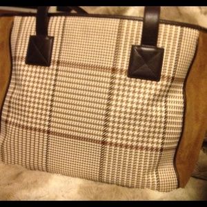 Beautiful Ralph Lauren 2 toned Houndstooth Tote