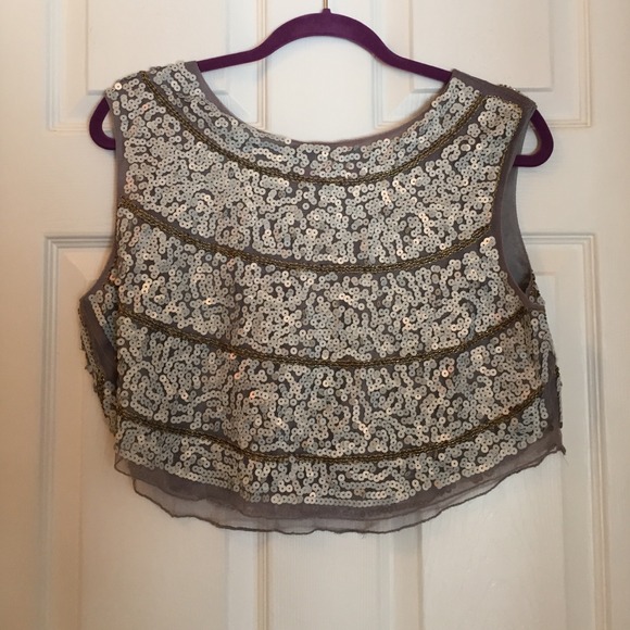 Sequined Crop Top