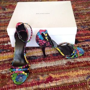 Balenciaga Flower Ankle Strap Heels