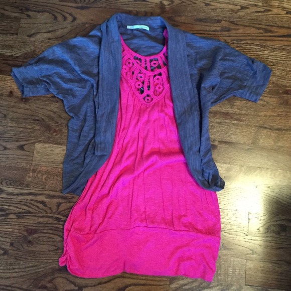 SOLD!!!! A gray space dye shrug wrap
