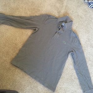 Mens Lacoste long sleeve polo