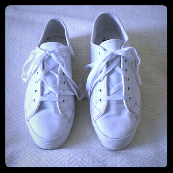 White leather sneakers