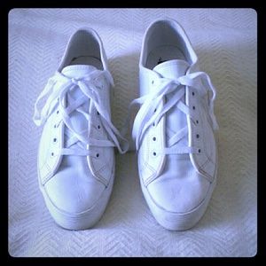White leather sneakers