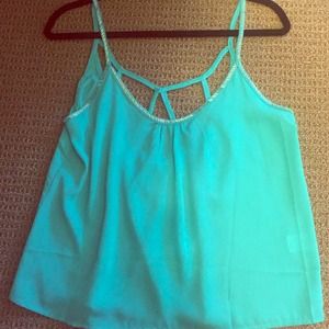 Light Blue/Green Tank Top w/ Open Back