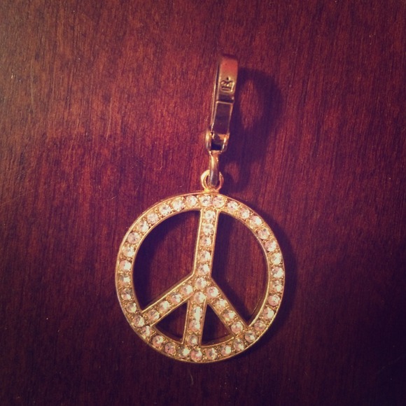 Juicy Couture diamond peace sign charm