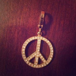 Juicy Couture diamond peace sign charm