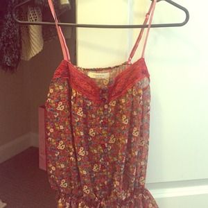 Floral Strapped Tank Top