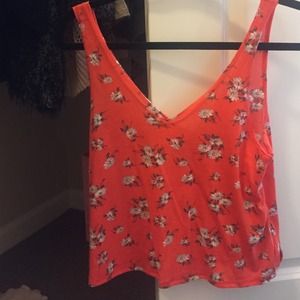 Orange Floral Tank