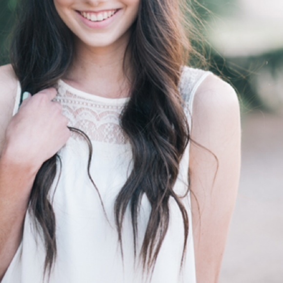 Forever 21 Tops - cream top with lace detail