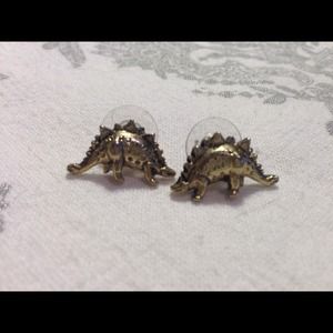 Stegosaurus stud earrings