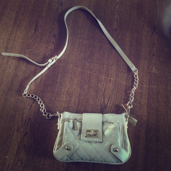 Tan cross body purse