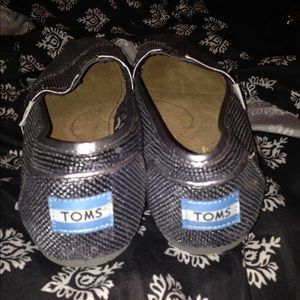 limited edition grey sequined Toms