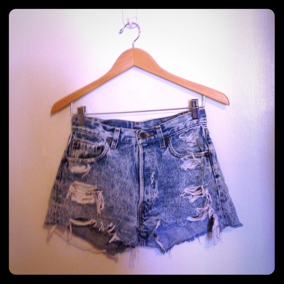 Vintage ripped Levi's cutoffs