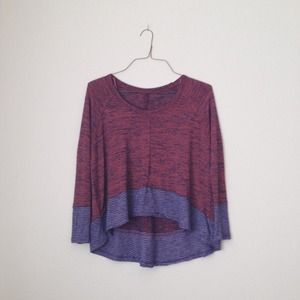 Free People High Low Copper Light Weight Sweater