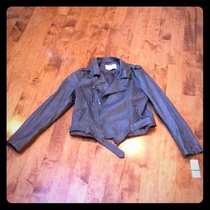 Bar III Cropped Moto Jacket Size L
