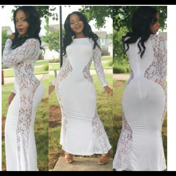 White dress wit lace