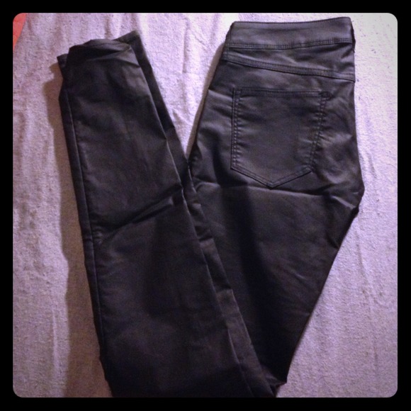 Faux leather pants