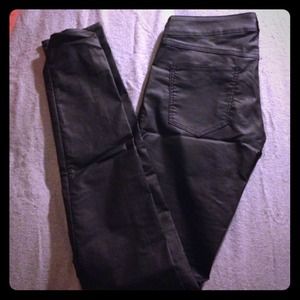Faux leather pants